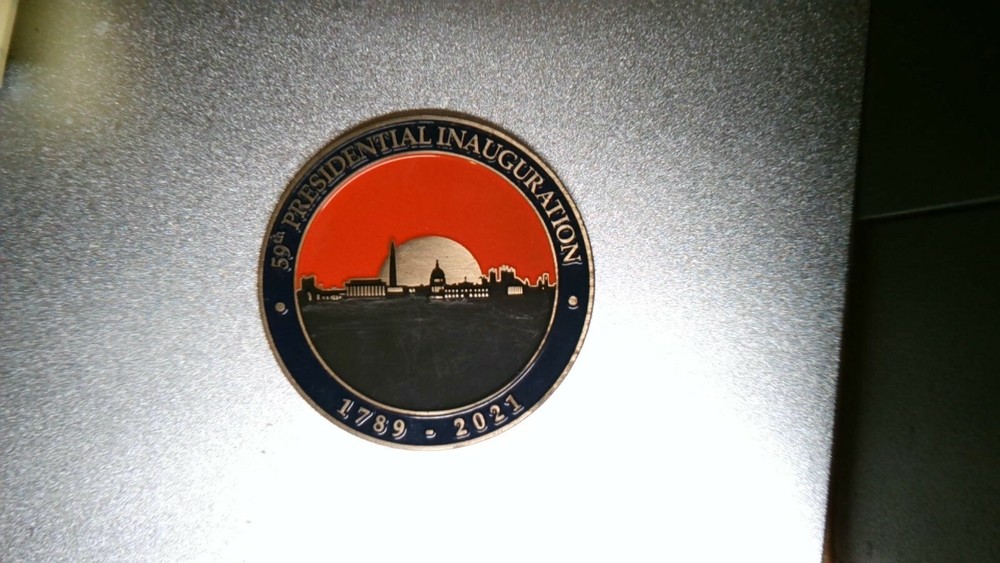 CHALLENGE COIN 59TH PRESIDENTIAL INAUGURATION NAVAL DISTRICT WASHINGTON LNO OFFI