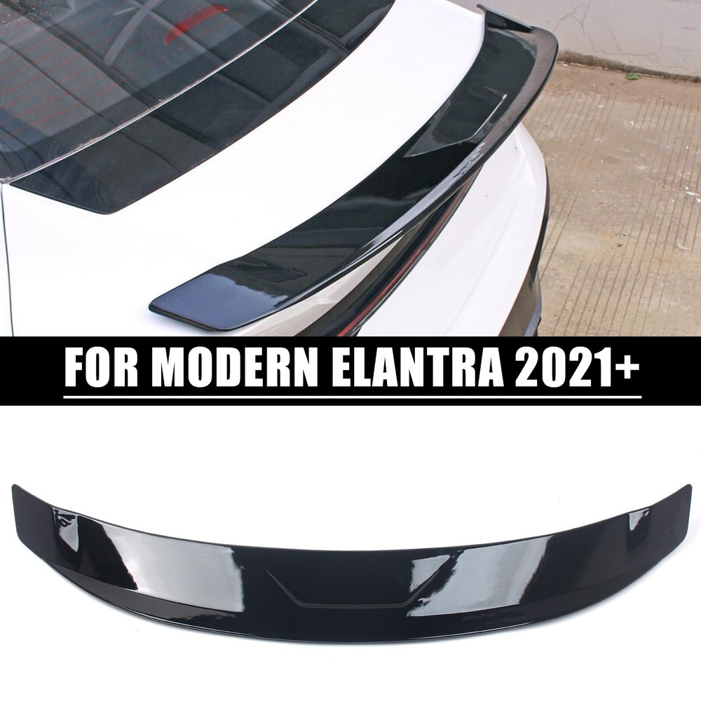 Glossy Black ABS Trunk Spoiler Lip for 2024-2025 Hyundai Elantra-image