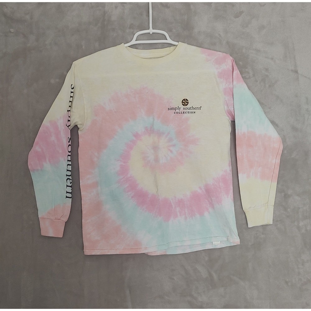 Simply Southern Collection Youth L/S T-shirt Pastel Colors Tie-dye Size Y/M