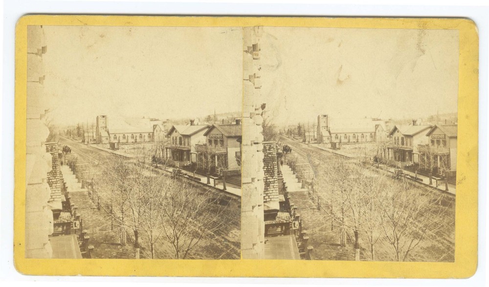 G5020~PENNSYLVANIA - SCRANTON Wyoming Ave 1870s Stereoview–Schurch & Co [Scarce]