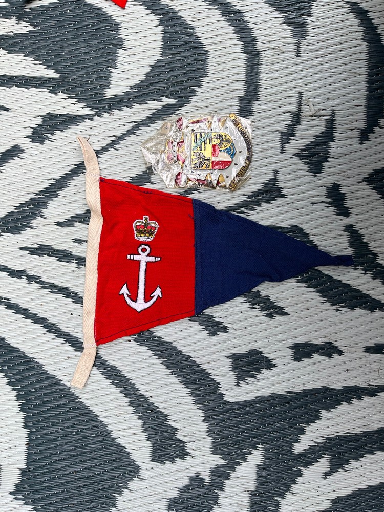 Liechtenstein Nautical Flag Rare Mid Century Piece Yacht Sailing Item And Badge9