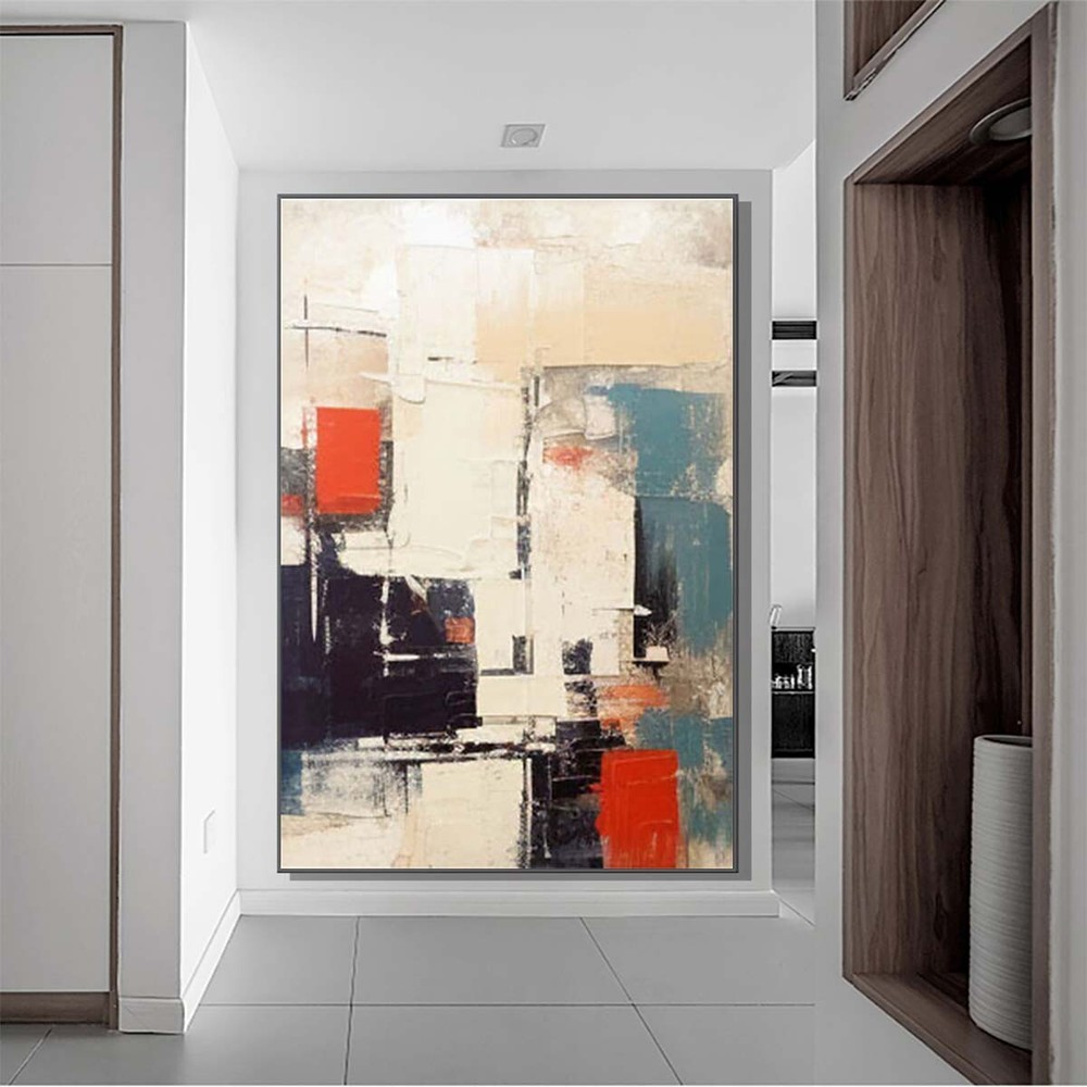 Modern Wall Art Canvas Painting Hand Painted Decorative Painting Large Size City