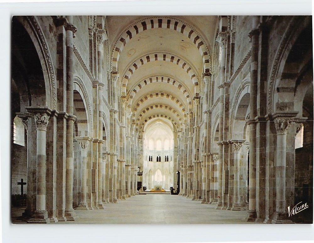 Postcard Interior of the Basilica of Saint Mary Magdalene at Vézelay France