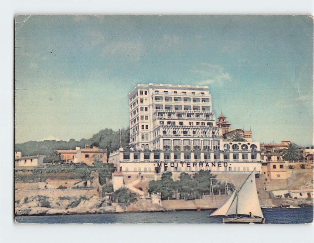 Postcard Grand Hotel Mediterraneo Palma de Mallorca Spain