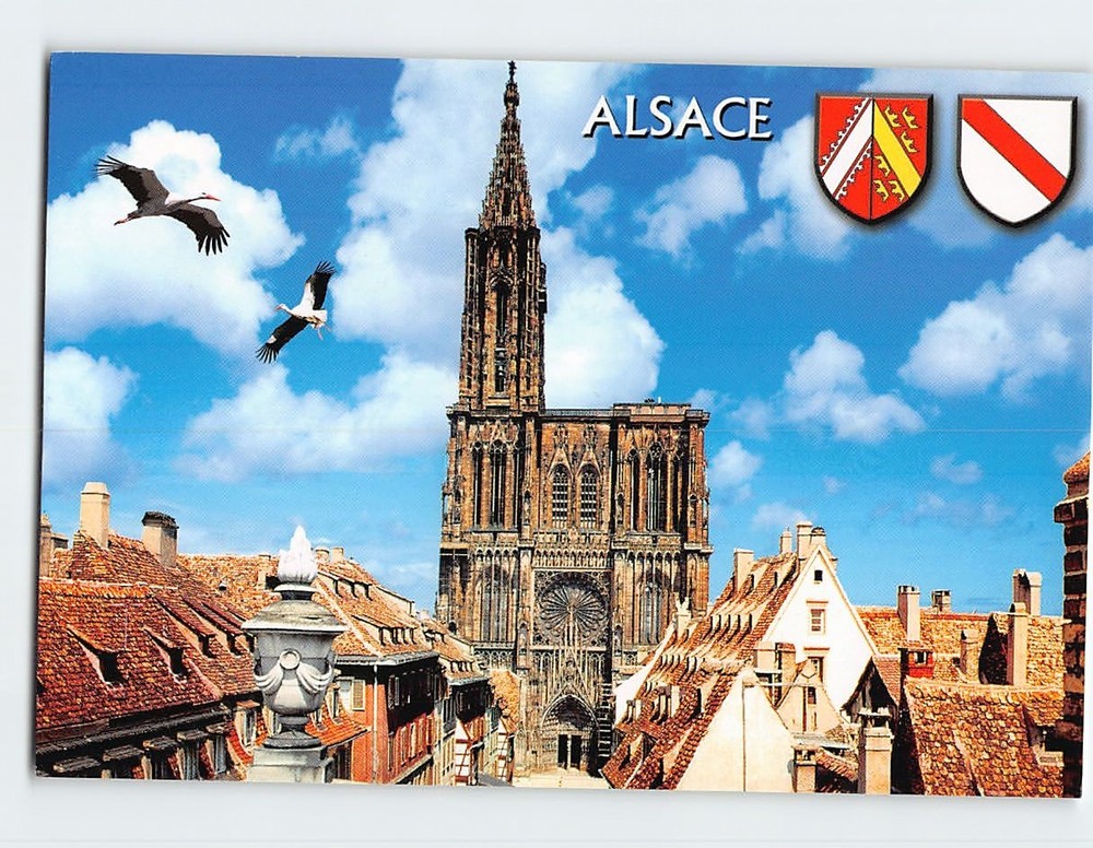 Postcard Strasbourg Cathedral Alsace France