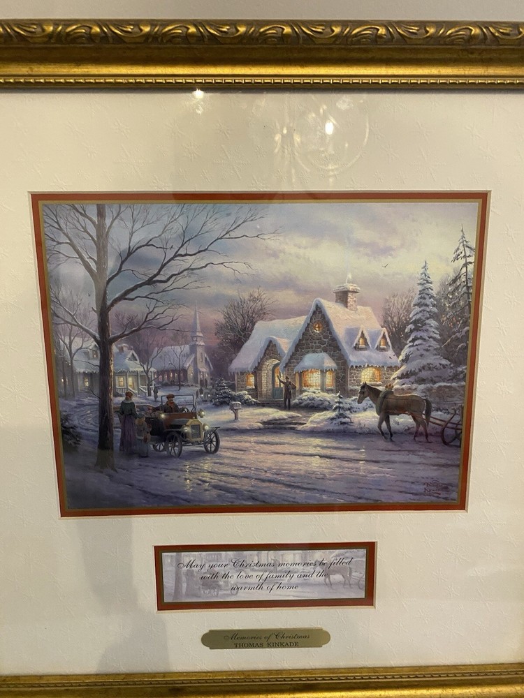 Thomas Kincade Memories Of Christmas Accent Wall Art Print-image