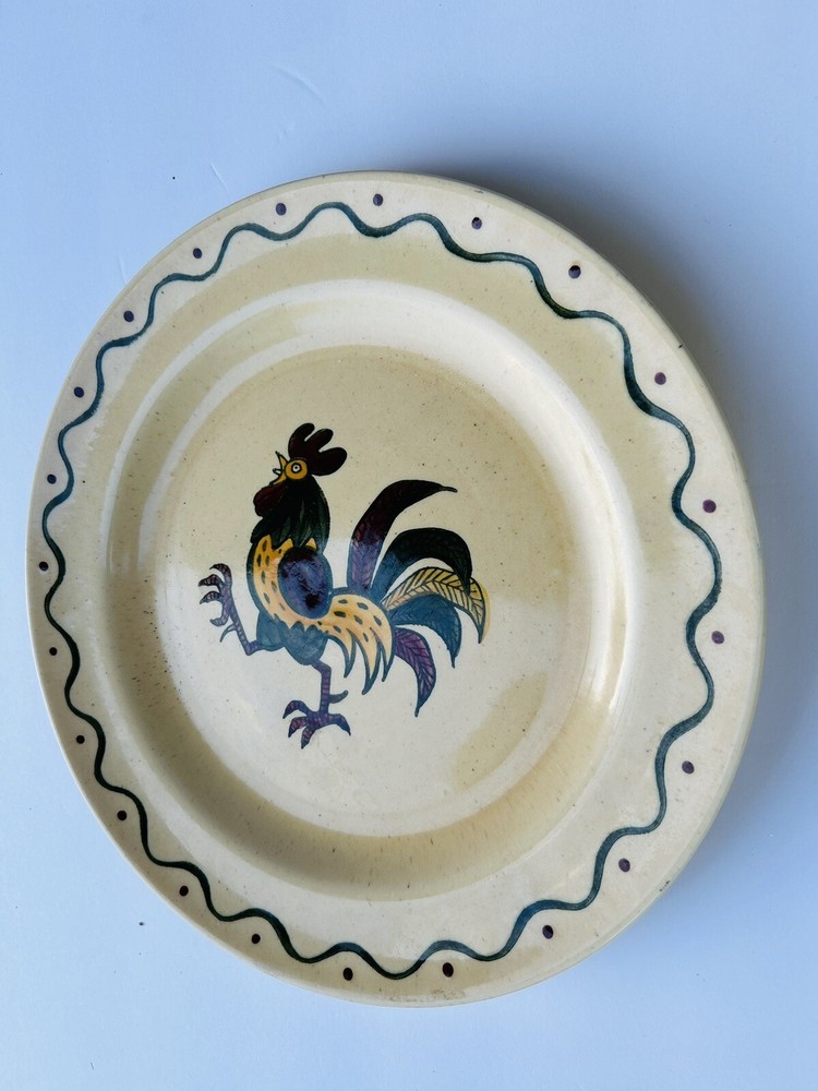 Vintage Metlox Provincial Vernon Green Rooster 12