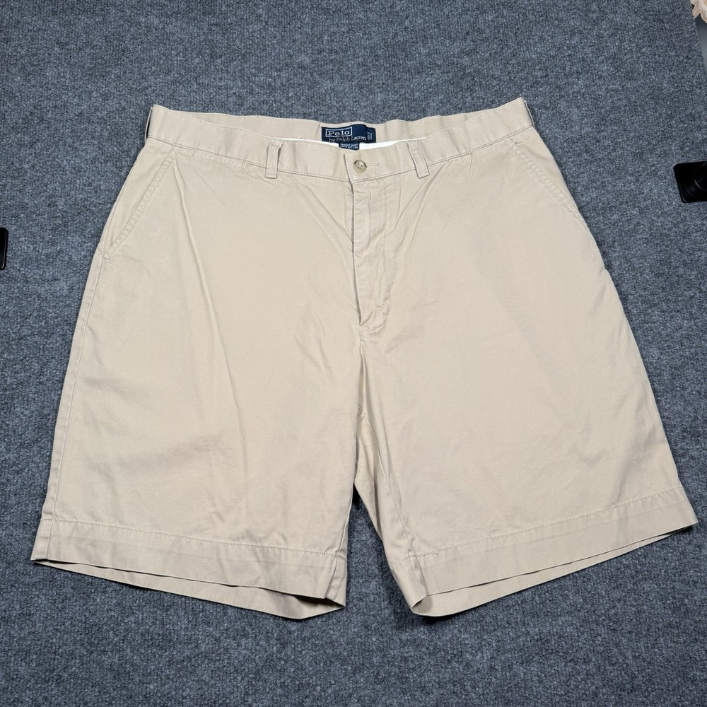 Polo Ralph Lauren Prospect Shorts Men's 36 Khaki Tan Chino Casual Preppy Golf