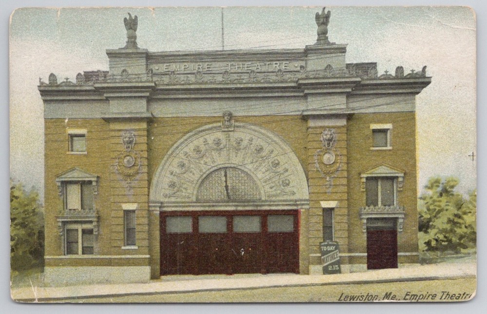 Vintage Lewiston Maine Empire Theatre Postcard Hugh C Leighton Co 1910s