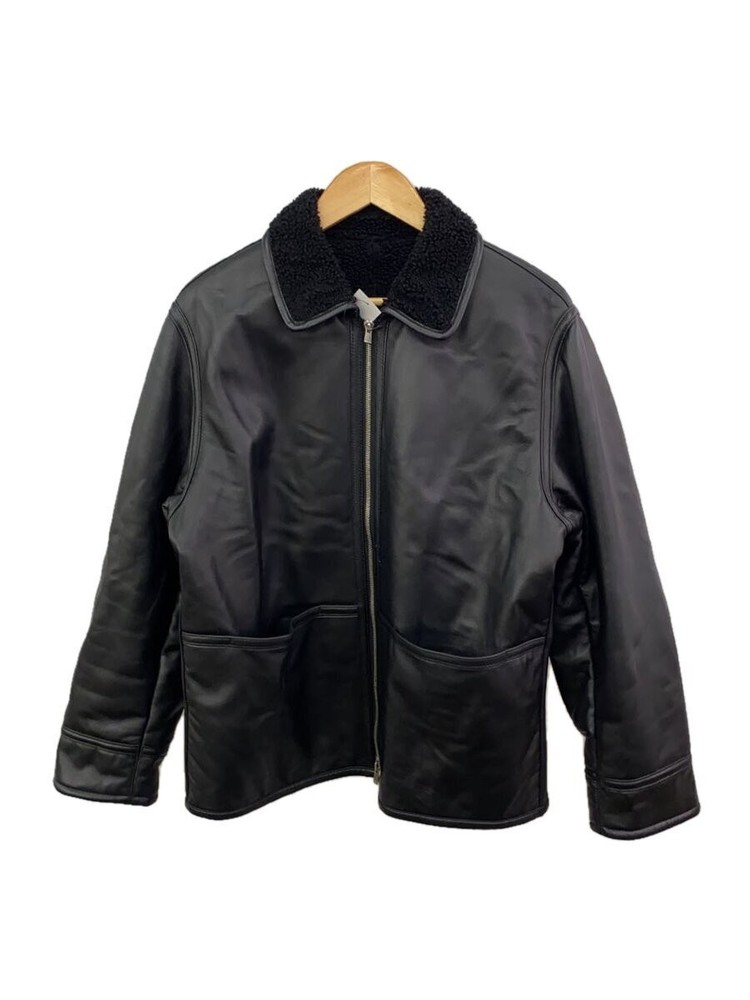 United Arrows Sheepskin Leather Blouson Jacket Black Plain Size M 1125-699-7971 171