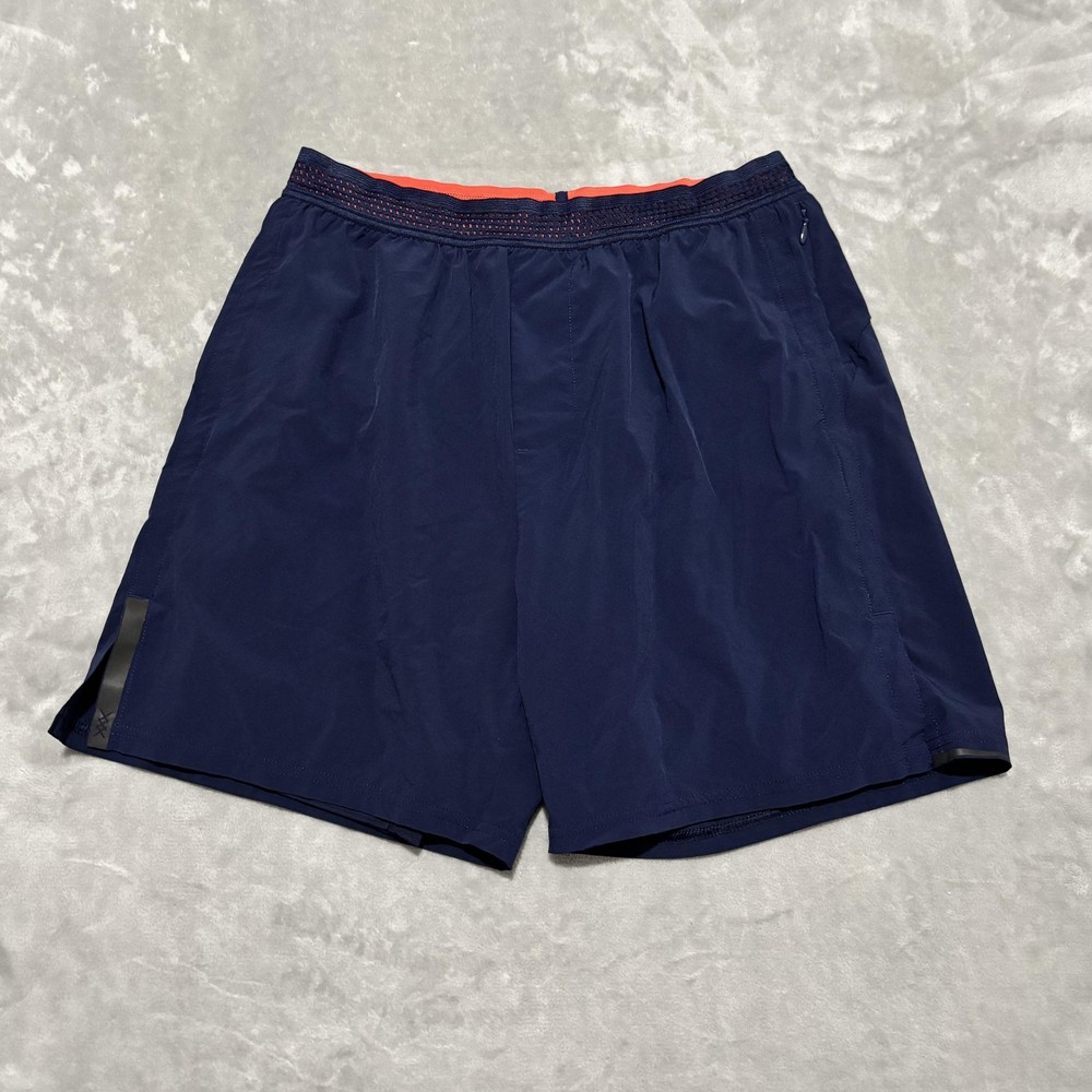 Rhone Lined Running Shorts Mens M Blue 6” Swift Athletic Training Gym