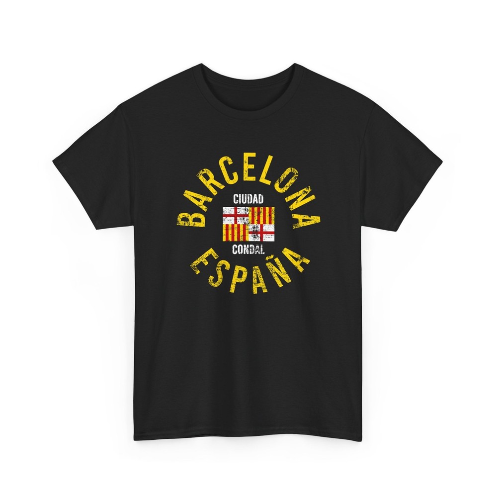 Barcelona España Crest T-Shirt | Ciudad Catalonia Flag Tee