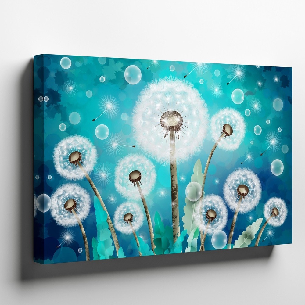 Wall Art In A Vibrant And Ethereal Scene, Large, Fluffy Dandelion Puffballs Of