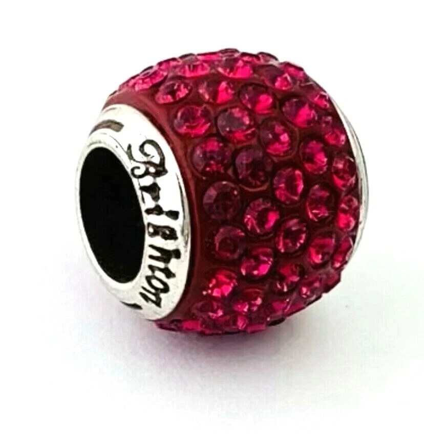 Brighton Cupid's Kiss Ruby Red Crystal & Silver Bead