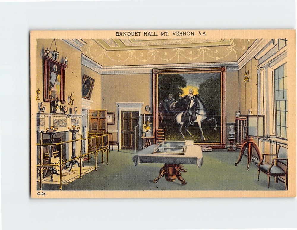 Postcard Banquet Hall Mount Vernon Virginia USA