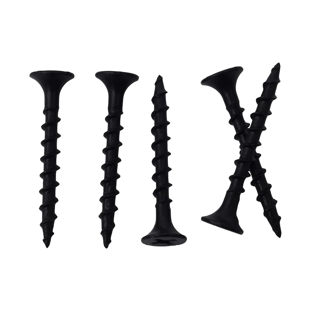 210pcs 1-1/4 Inch Black Coarse Thread Drywall Screws Phillips Bugle Head