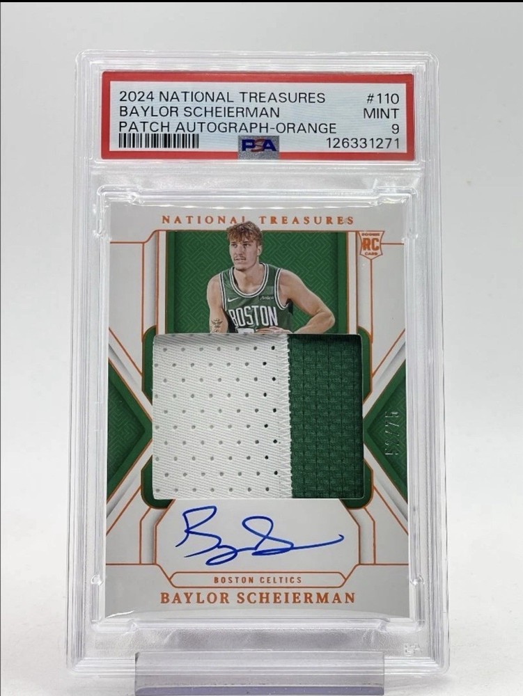 2024-25 Panini National Treasures RPA Baylor Scheierman  /75 PSA 9 SP RC 🚀🔥