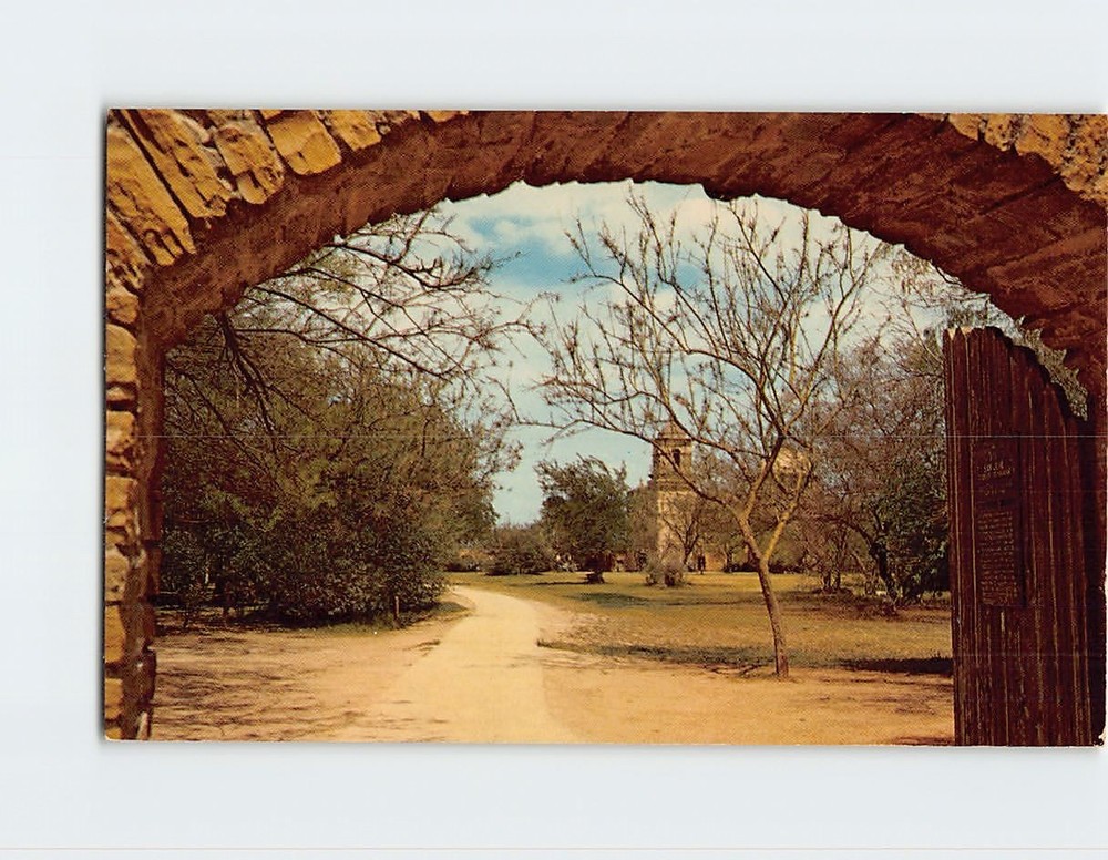 Postcard Entrance to San Jose Mission State Park San Antonio Texas USA