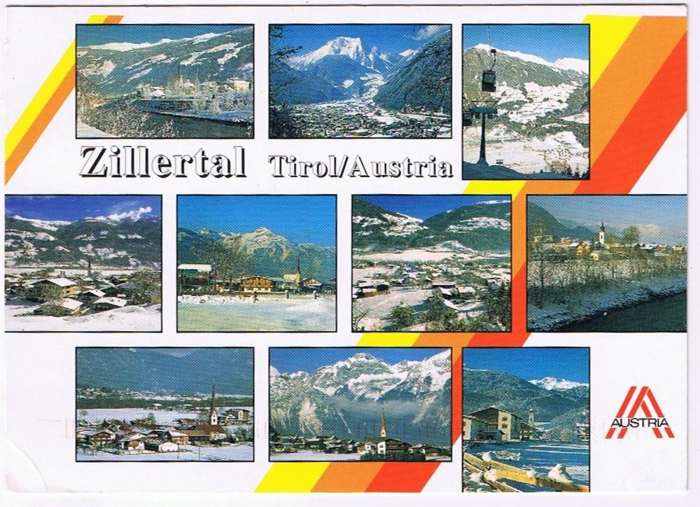 Austria Postcard Zillertal Tirol Multi View