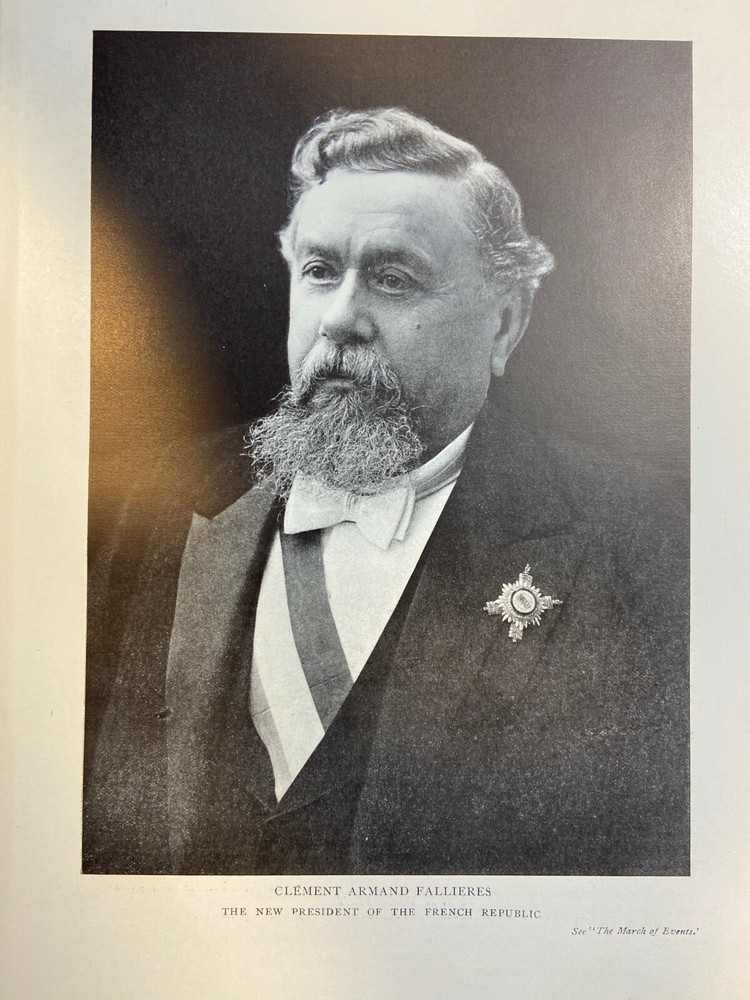 1906 Vintage Magazine Illustration Clement Armand Fallieres French President