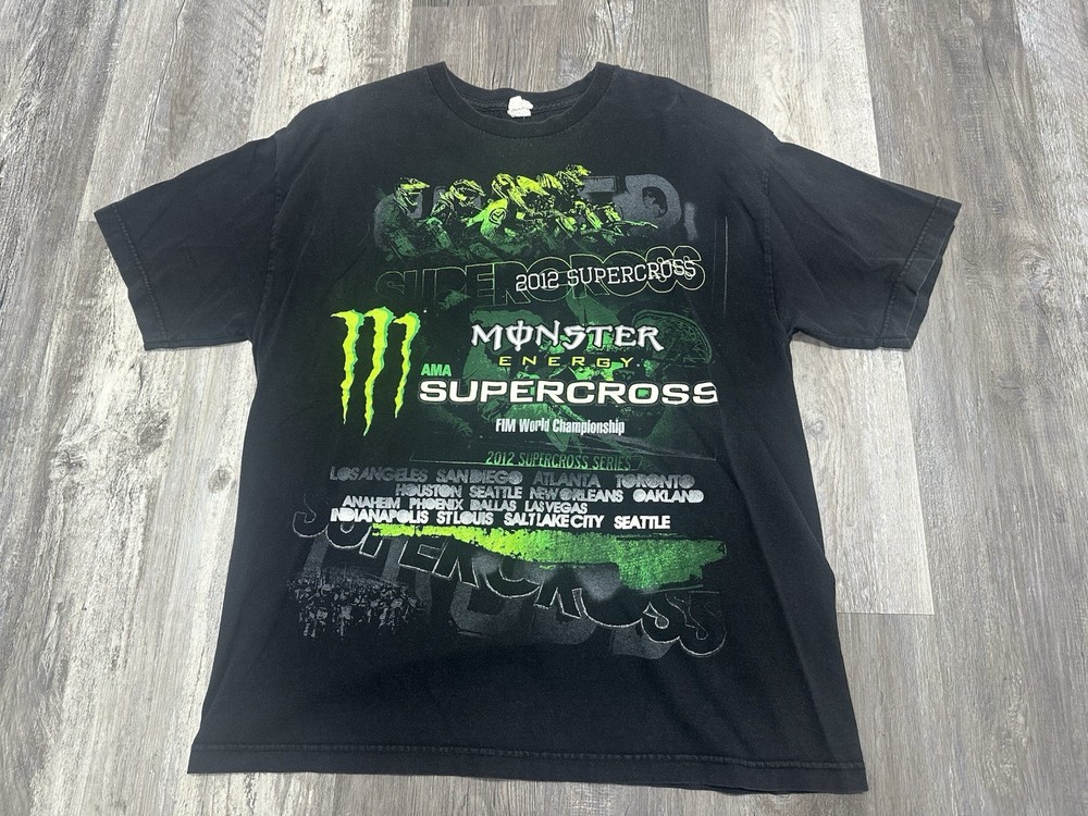 Monster Energy Shift Racing Yamaha MX Tee Supercross Y2K Style Grunge