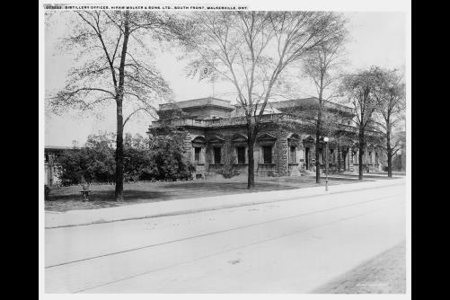 Distillery offices,Hiram Walker & Sons,south front,Walkerville,Ontario,1900