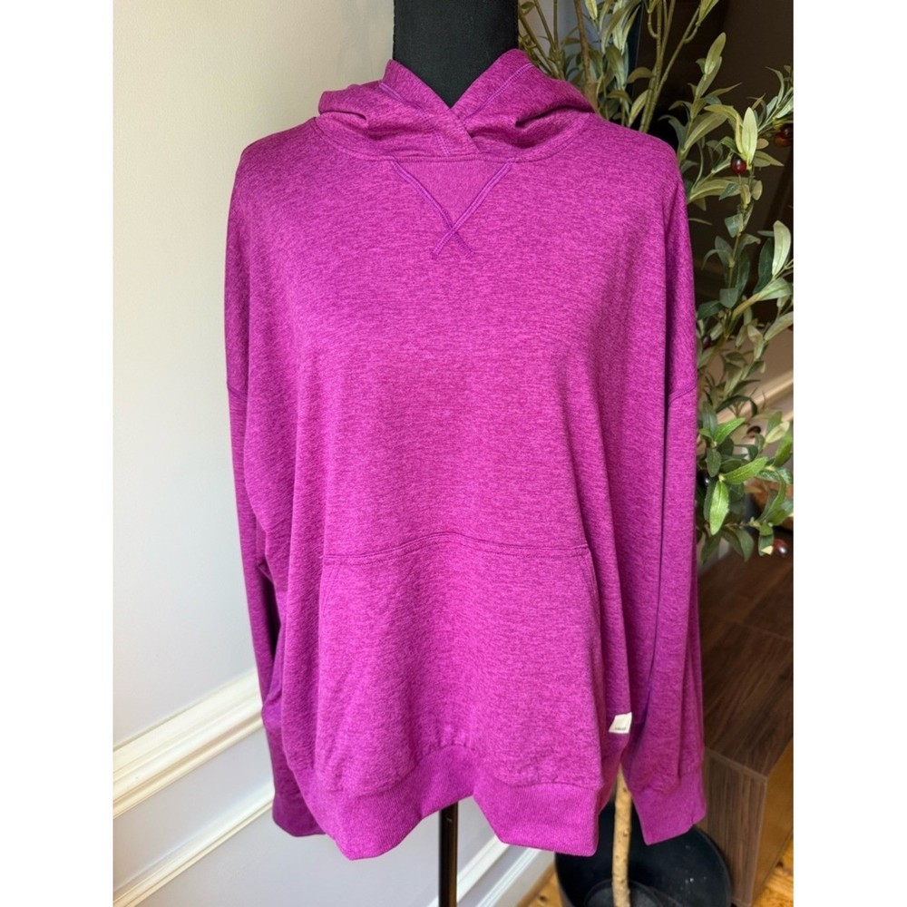 Vuori Halo Performance Hoodie XL Magenta Heather Purple Athleisure Pullover