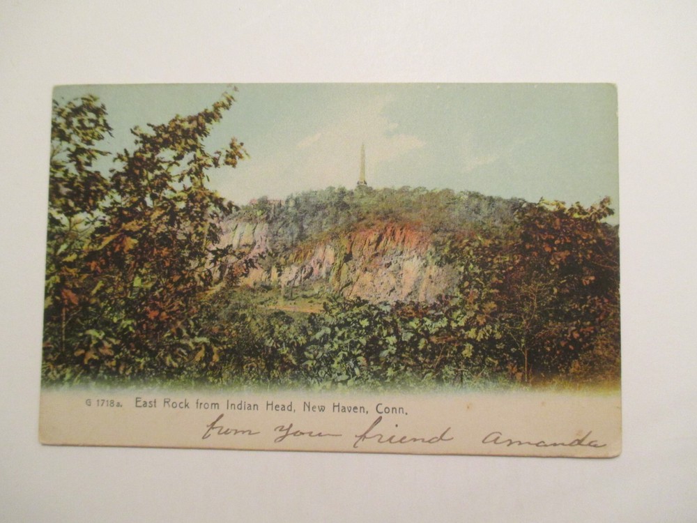 New Haven Connecticut Postcard East Rock from Indian Head 1911 CT
