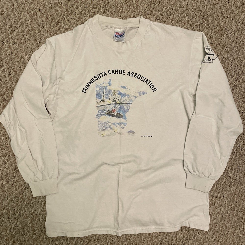 Vintage Hanes Beefy Tee Size Medium Mineesota Long Sleeve T Shirt