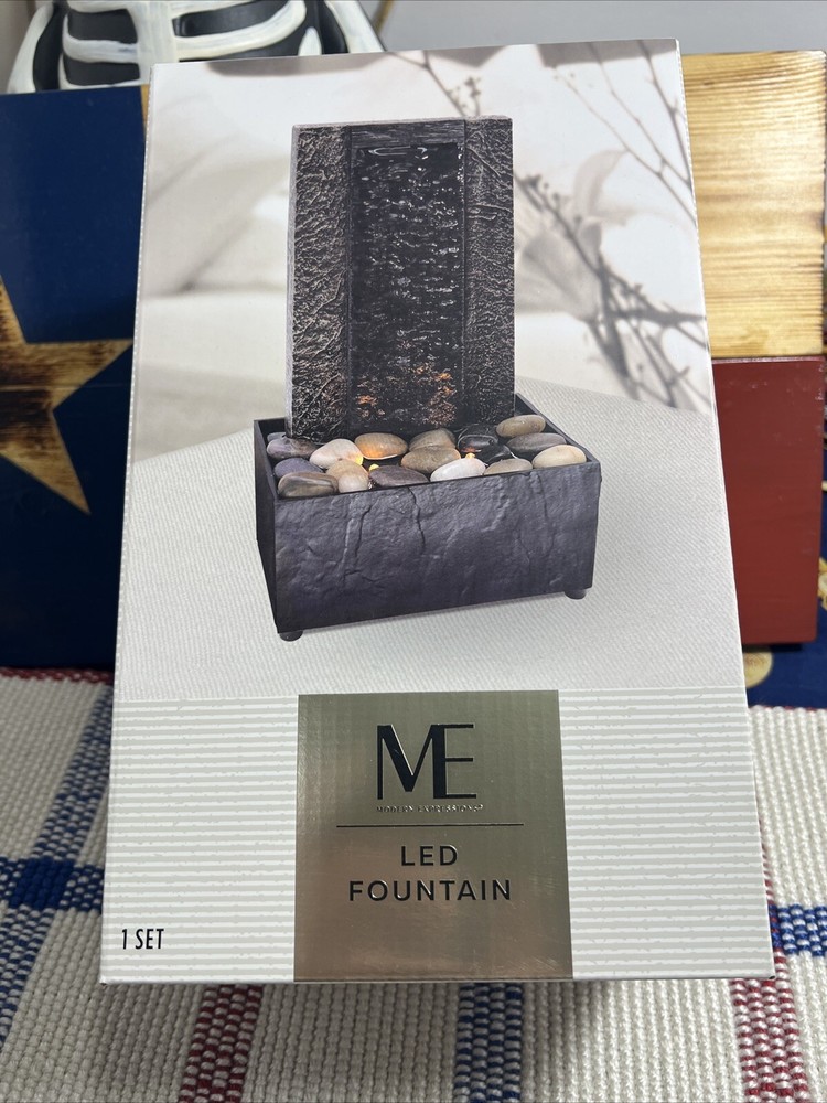 Modern Expressions LED 4-Tier Lighted Indoor Table Water Fountain: Mindfulness