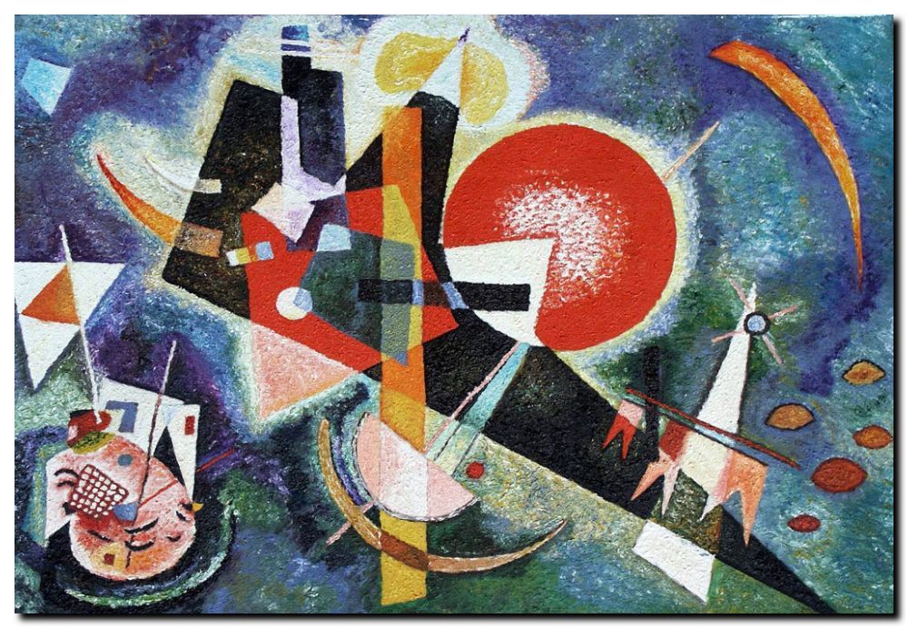 WASSILY KANDINSKY *FRAMED* CANVAS ART - Blau 24x16