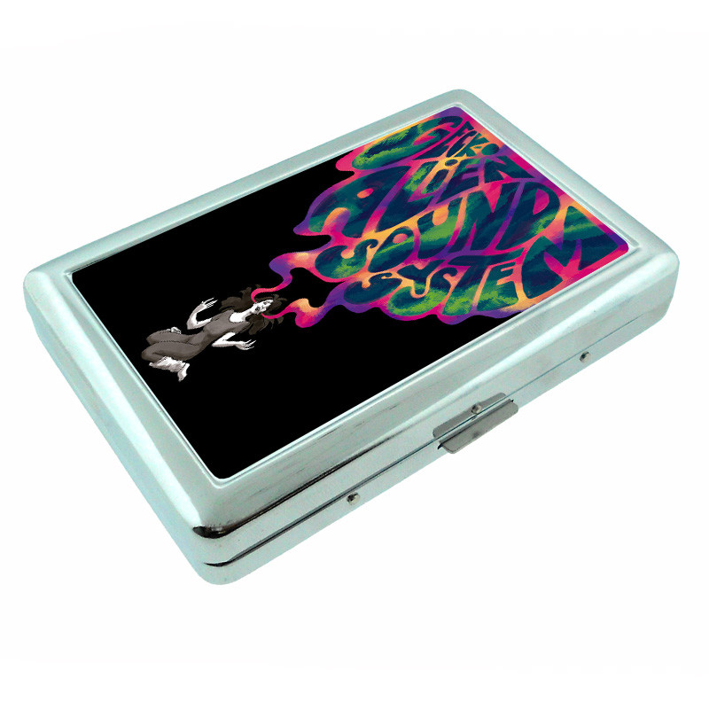 Alien Sound System Em1 Silver Metal Cigarette Case RFID Protection Wallet