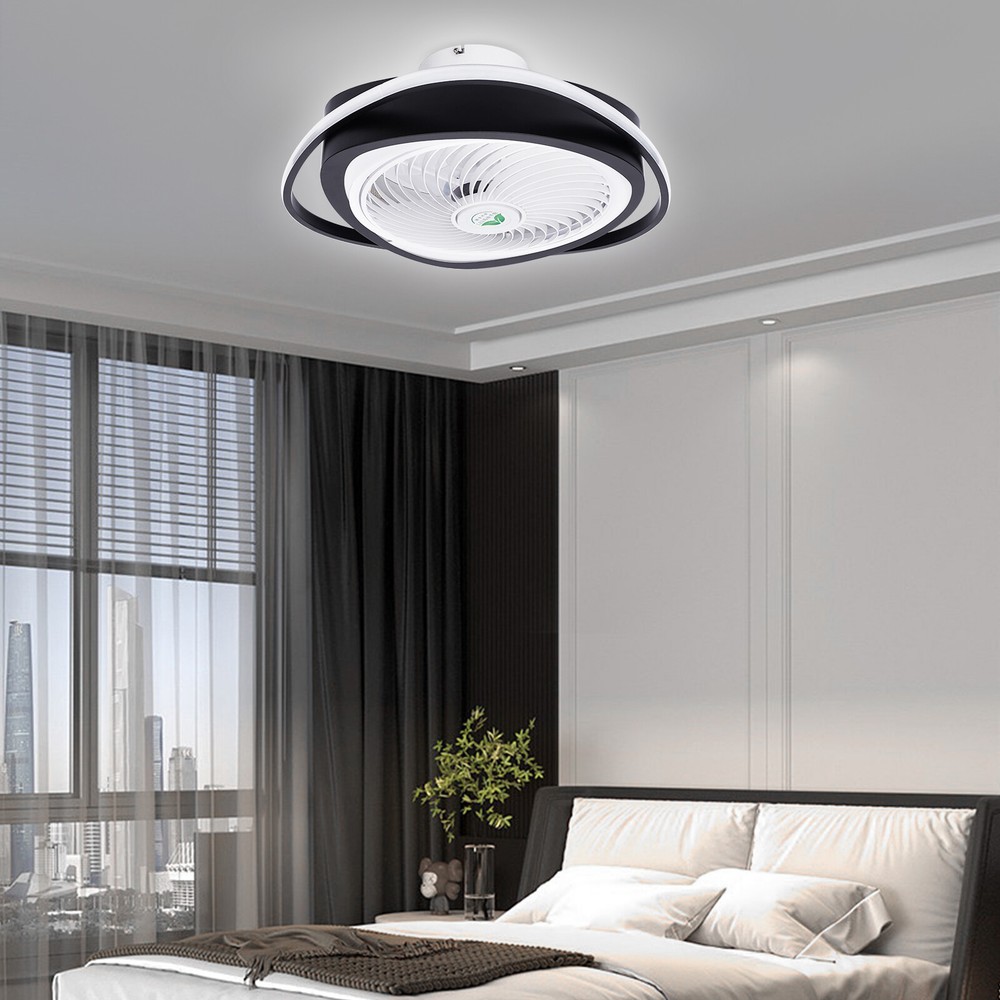 20-Inch Dimmable Acrylic LED Ceiling Fan Chandelier with Remote Control