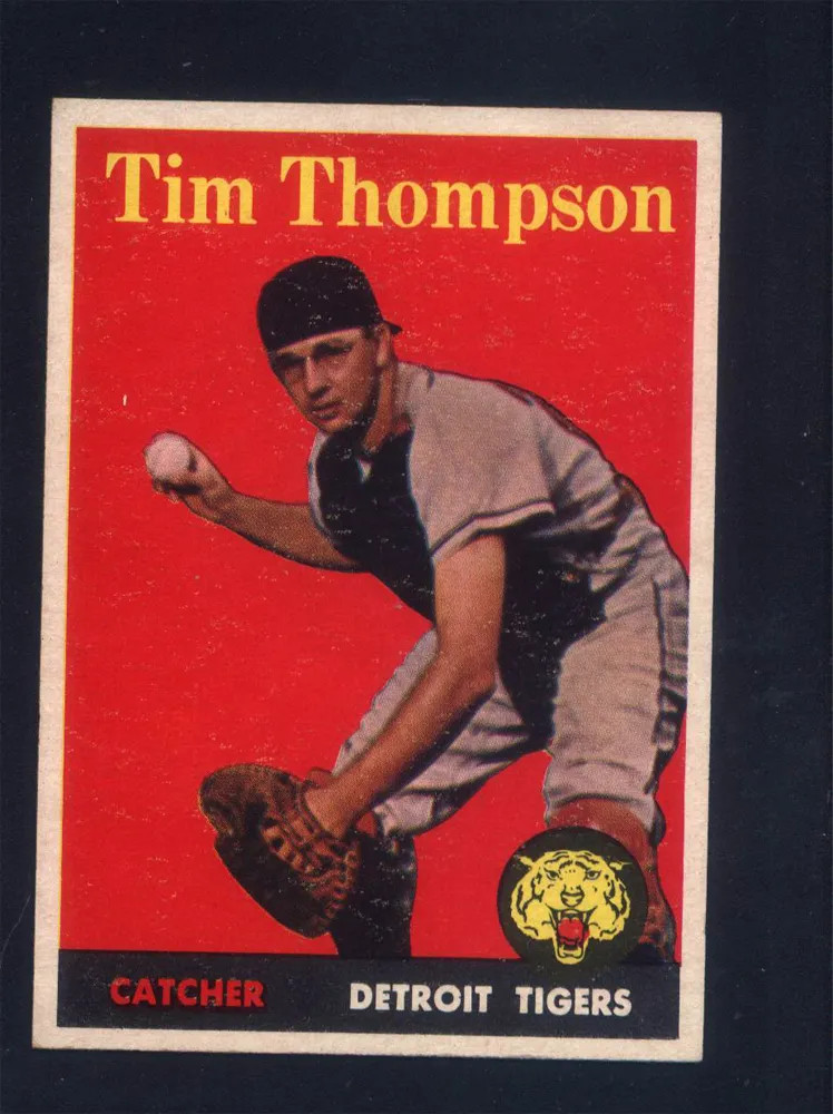1958 Topps #57 Tim Thompson Yellow Letter Error Variation (EX/MT)
