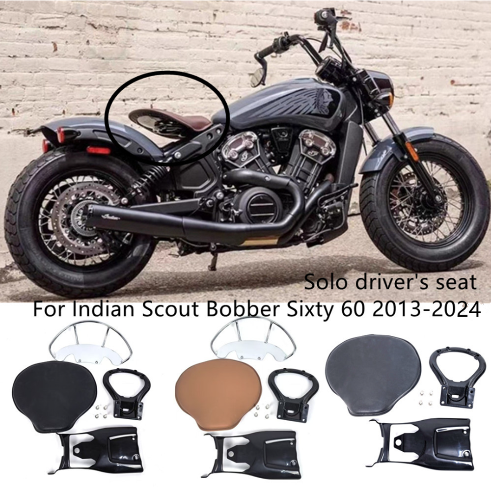 Solo saddle driver single seat For Indian Scout Bobber Sixty Twenty ABS 15-24