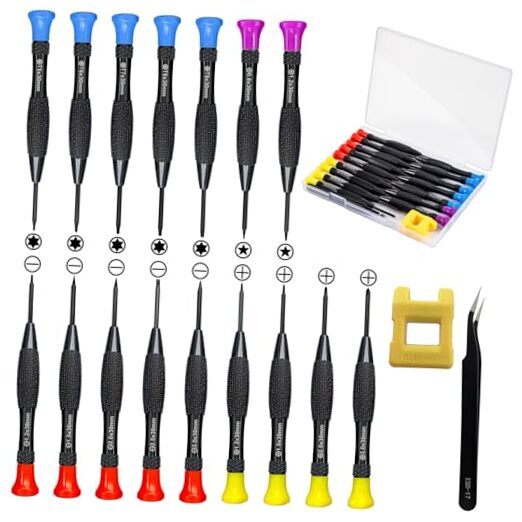 18PCS Magnetic Mini Precision Screwdriver Set in 4 Colors with Case