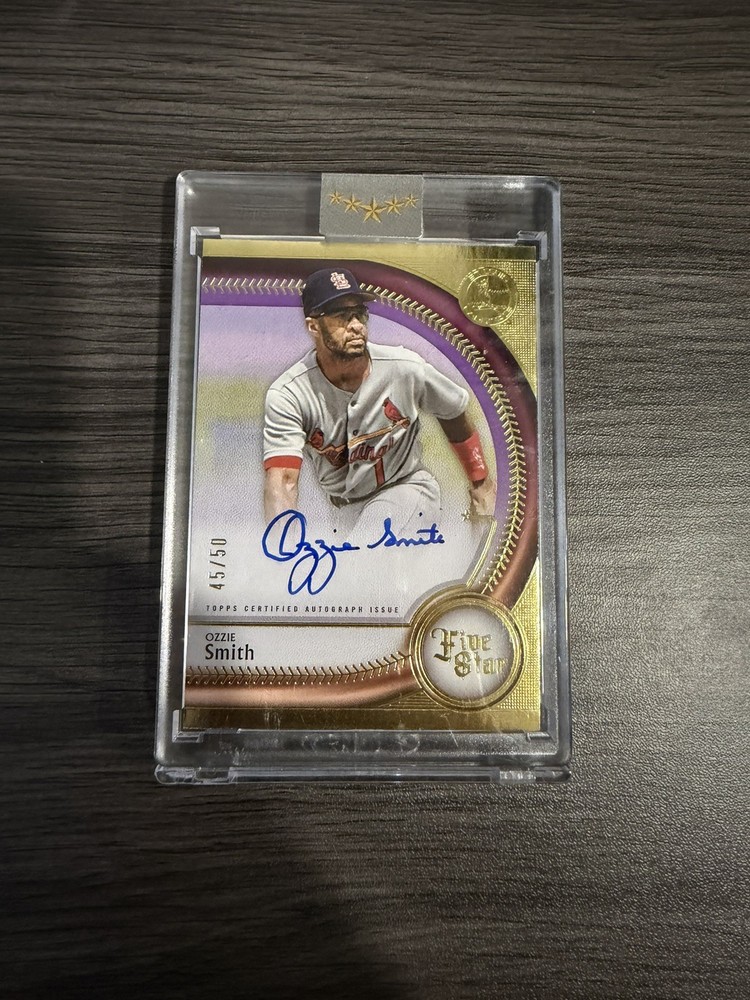 2025 Topps Five Star Ozzie Smith On-Card Auto /50 St. Louis Cardinals HOF