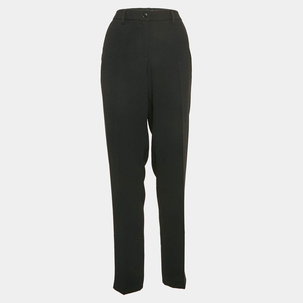 Emporio Armani Black Crepe Formal Pants L