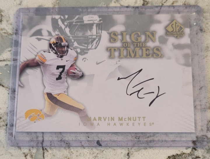 Marvin McNutt Autograph 2012 Upper Deck SP Sign of The Times ST-MC Rookie Card