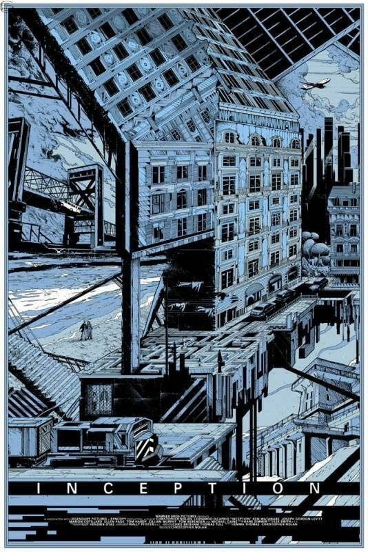 Inception (Variant) by Kilian Eng xx/115 Screen Print Art Poster Mondo Artist
