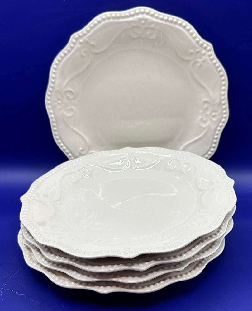 Pioneer Woman Salad Plates (5) White  7-3/4
