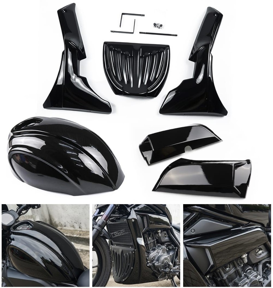 3-PIECE BODY KITS SET GLOSS BLACK FOR HONDA REBEL CMX 1100 20-25
