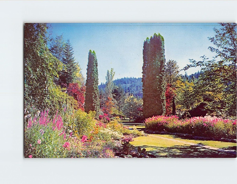 Postcard Butchart Gardens Victoria BC Canada