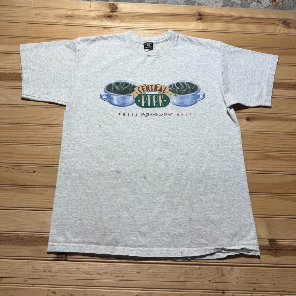 Vintage 1995 Warner Bros Friends Central Perk TV Show Graphic Promo Shirt Large