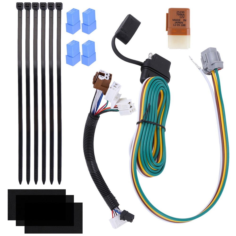 4 Way Flat Trailer Wiring Harness For Nissan Pathfinder 2013-2020 QX60 2014-2020