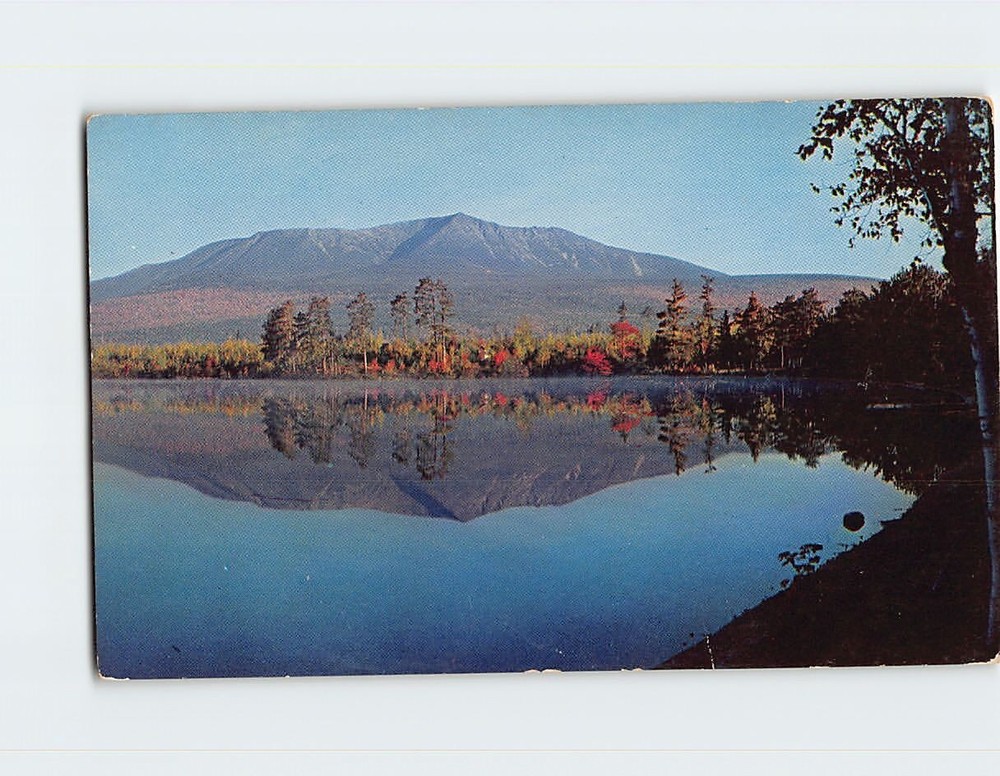 Postcard Mt. Katahdin from Tongue Pond Maine USA