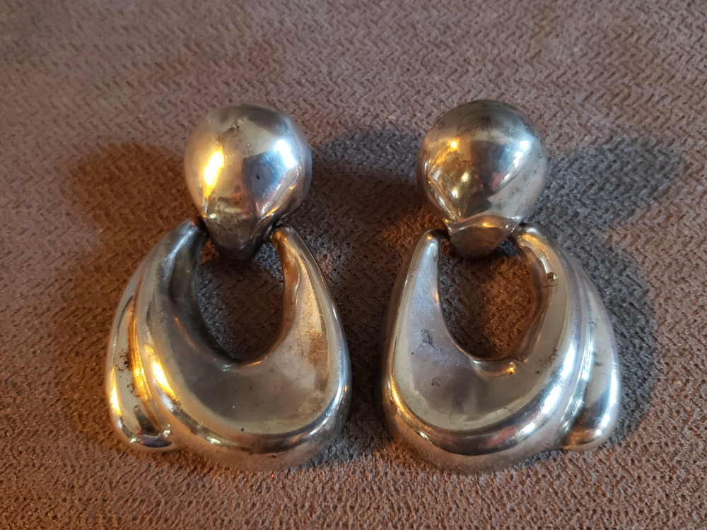 DULCE - Vintage clip-on earrings - made in Mexico - Sterling Silver 925
