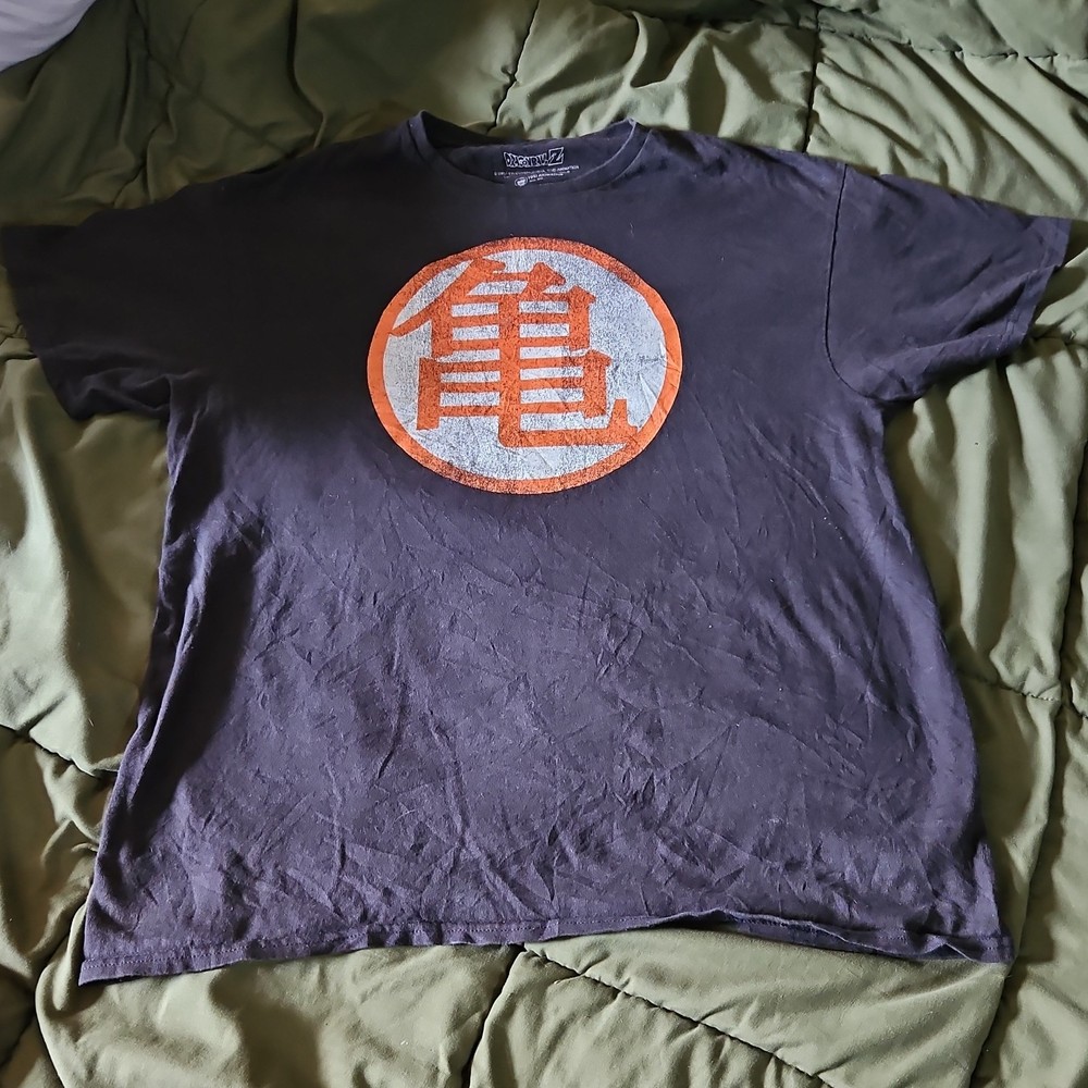 Dragon Ball Z Kanji Logo Black Cotton Men's L Graphic T-Shirt