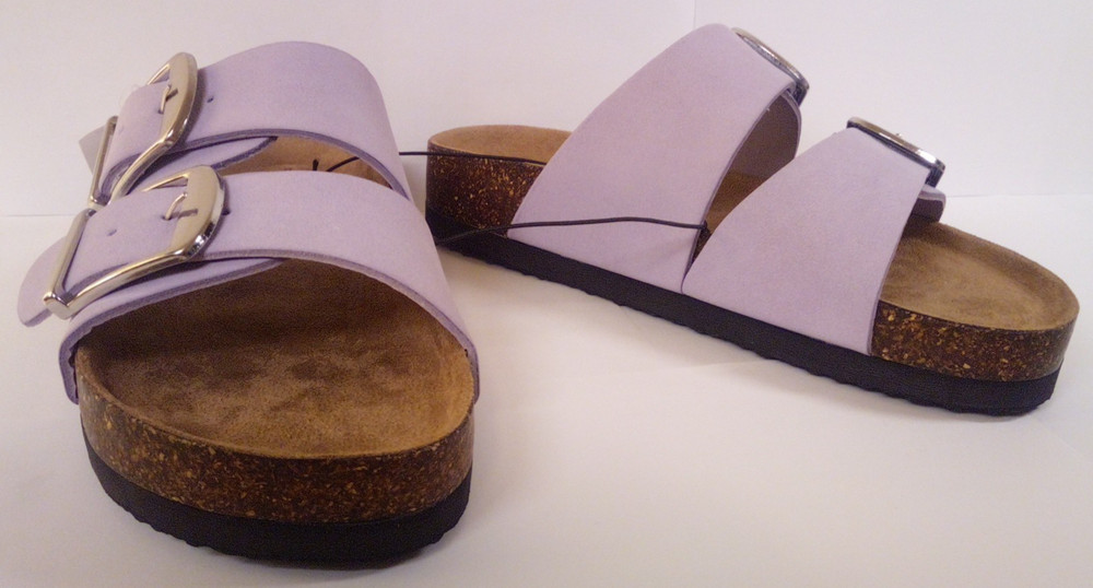 NWT Time and Tru Women's Buckle Slide Sandals Lilac Sizes 6 8 10 11