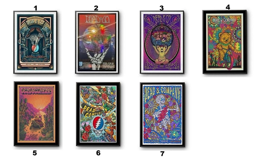 Dead & Company 2025 Sphere Las Vegas Tour Poster